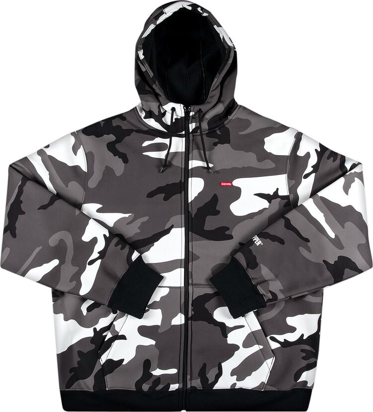 

Толстовка Supreme x WINDSTOPPER Zip Up Hooded Sweatshirt 'Snow Camo', белый