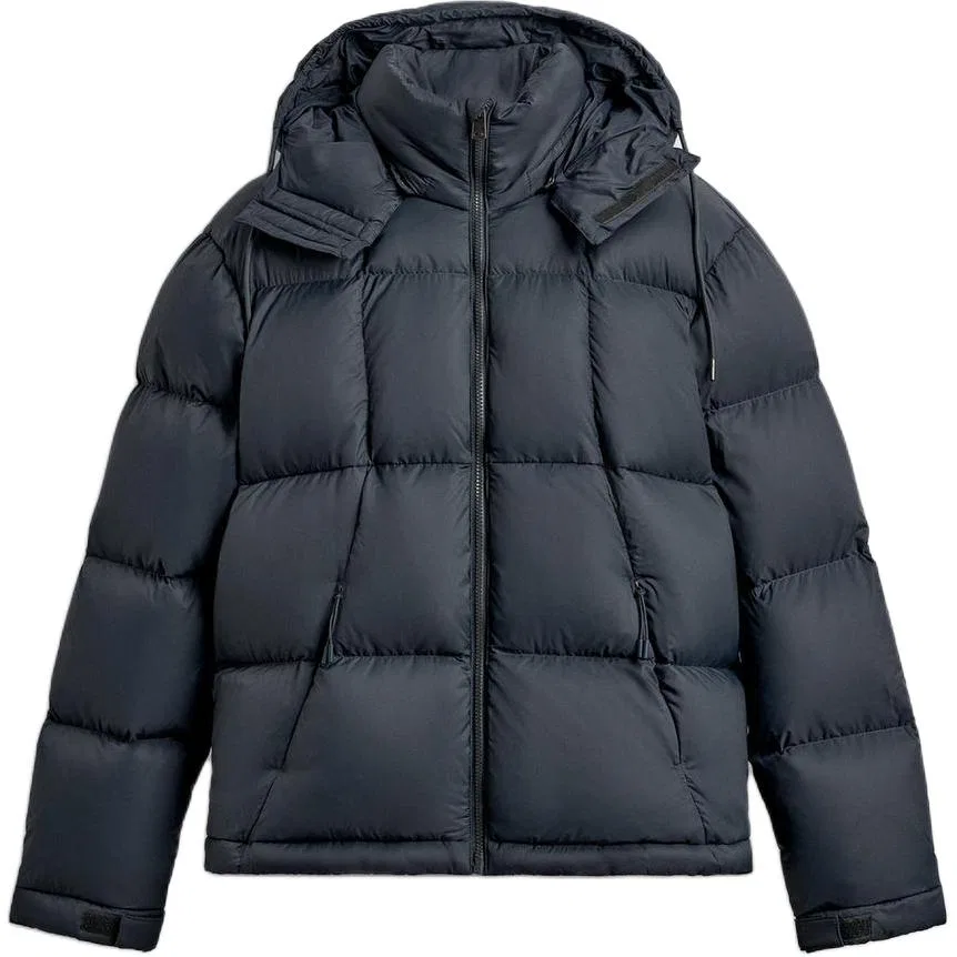 Мужская куртка пуховик с капюшоном Blue/Gray ZARA