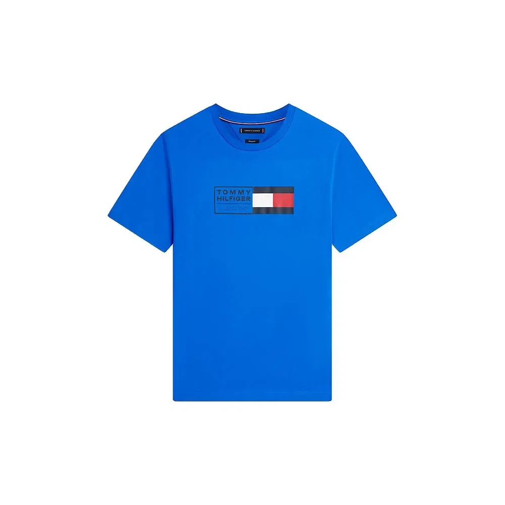 Мужская футболка с принтом Brand Love Text Box Tommy hilfiger, Blue — фото 3