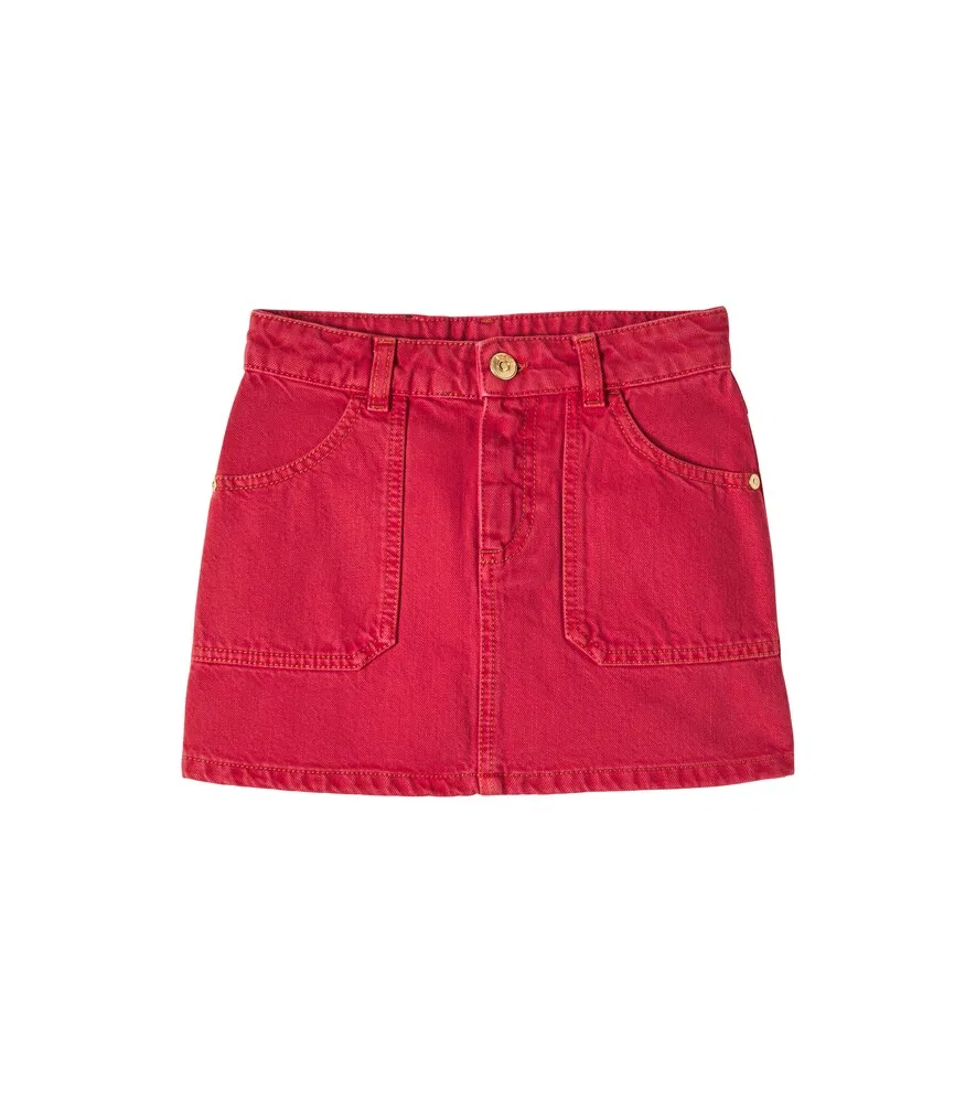 Джинсовая юбка Versace Kids, красный