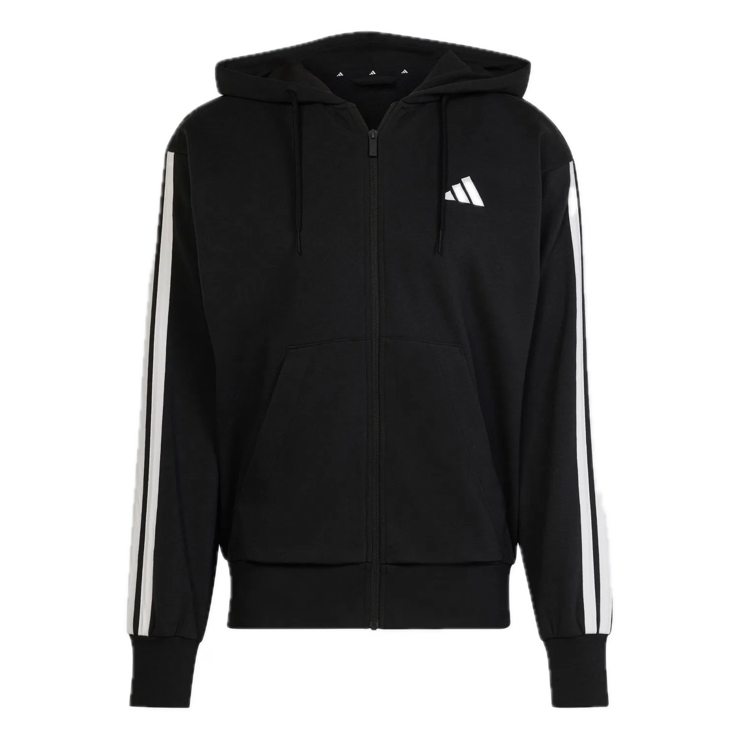 Мужская тренировочная куртка с капюшоном на молнии Adidas, черный