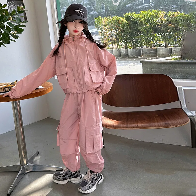 Детский спортивный комплект для девочек из футера Lanza, Pink — фото 3