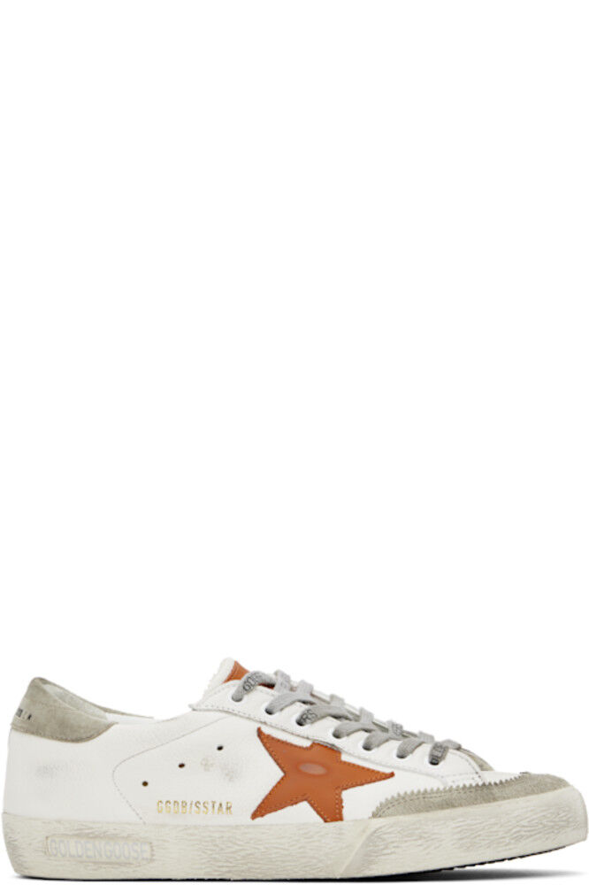

Бело-оранжевые кроссовки Super-Star Penstar Golden Goose