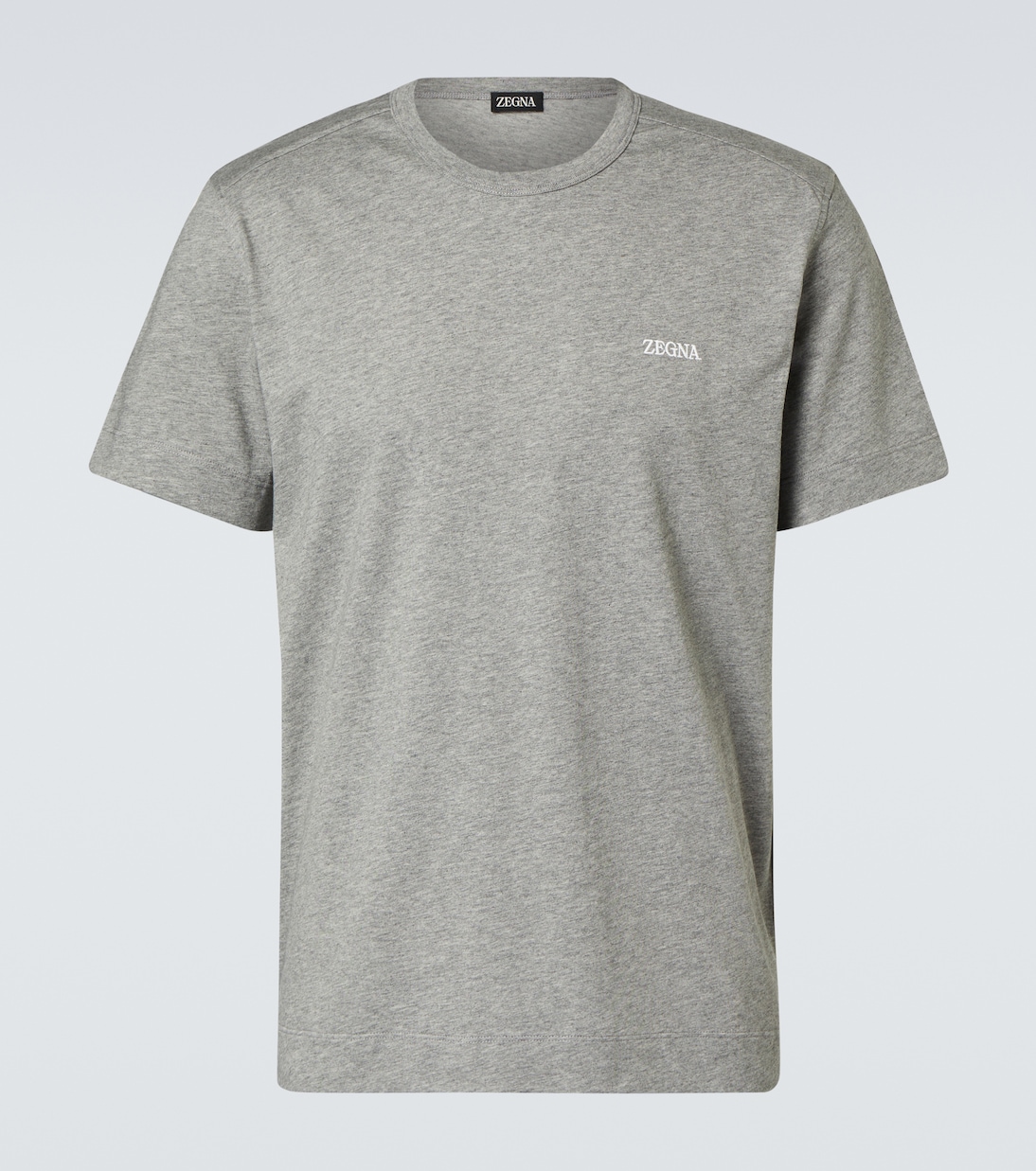 

Хлопковая футболка из джерси Zegna, Grey Melange