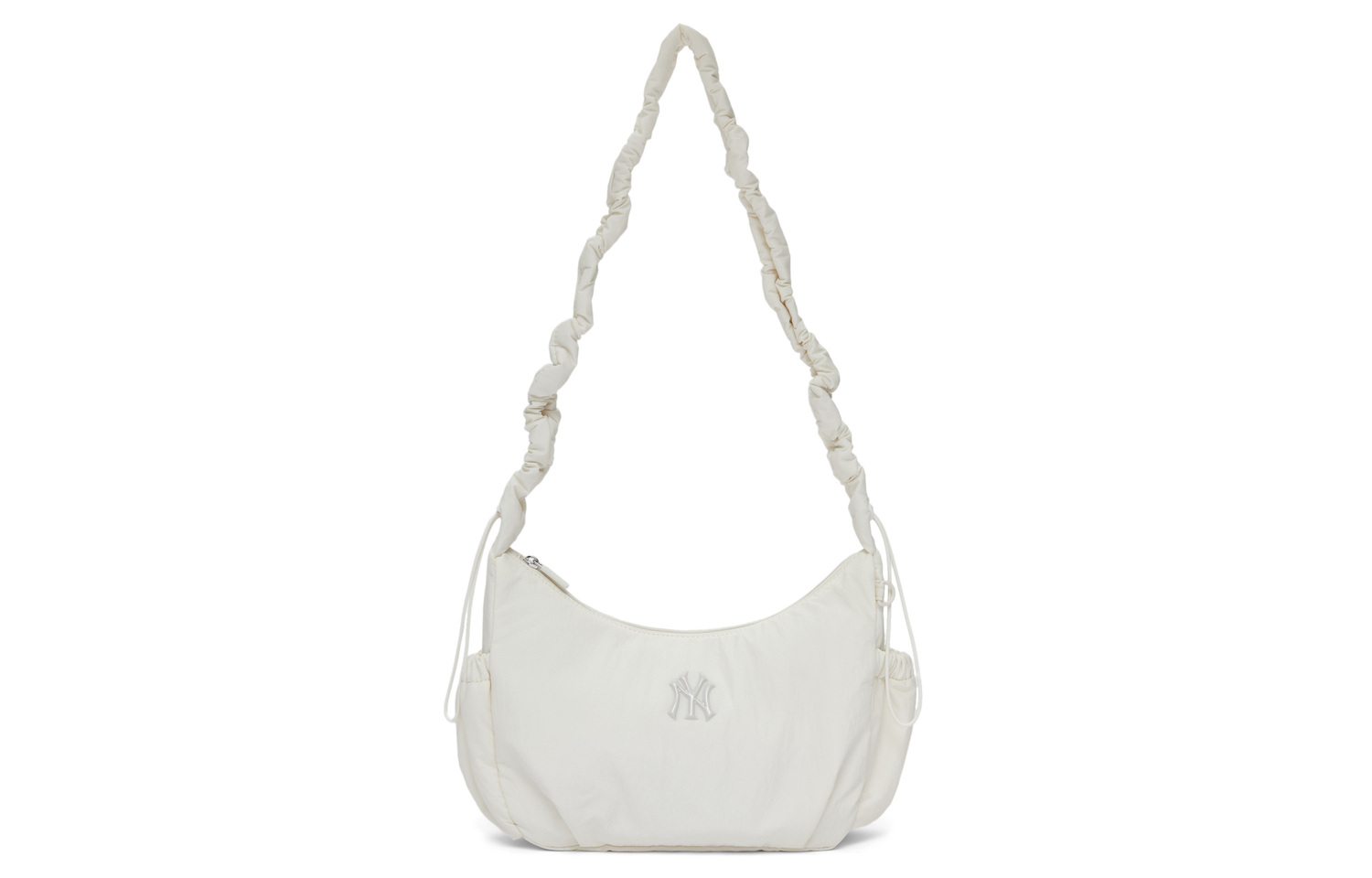 

Полиамидная монохромная сумка-облако через плечо, повседневная унисекс белая MLB