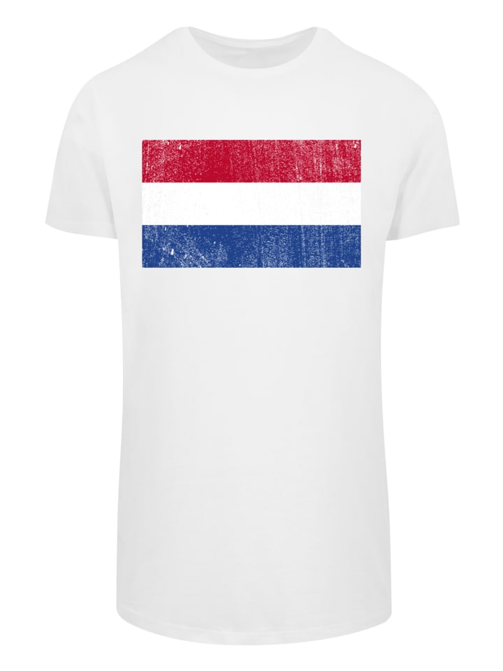 

F4NT4STIC Футболка с изображением флага Нидерландов (Голландия), потертая, белая, Белый, F4NT4STIC Футболка с изображением флага Нидерландов (Голландия), потертая, белая