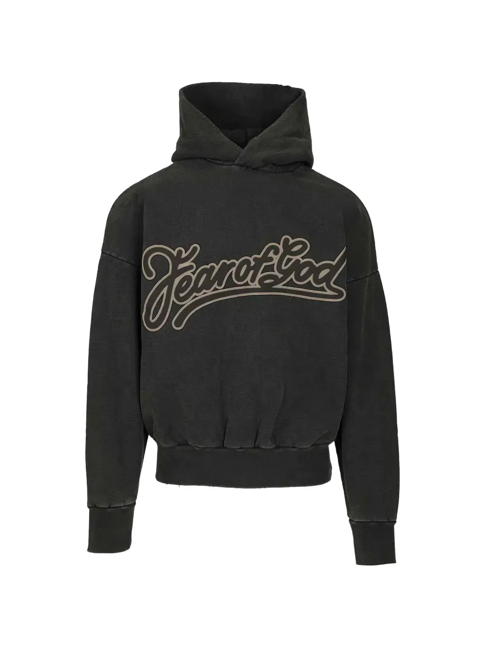 Хлопковое худи с логотипом Fear Of God, черный