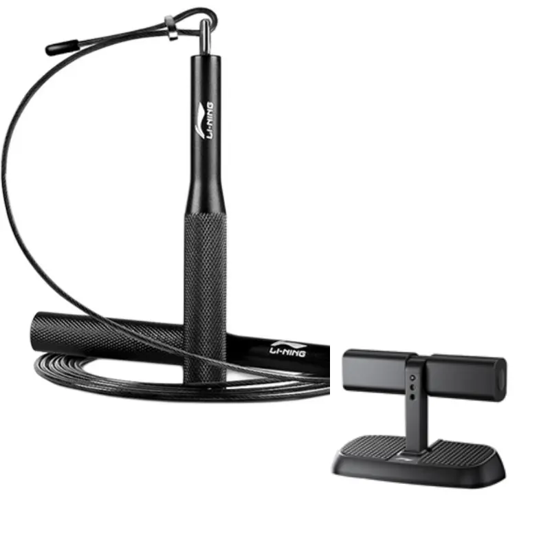 

Фитнес-тренинг неучтенная скакалка для взрослых Steel Wire+PU, алюминиевый сплав контроллер, длина шнура 3м LINING, черный