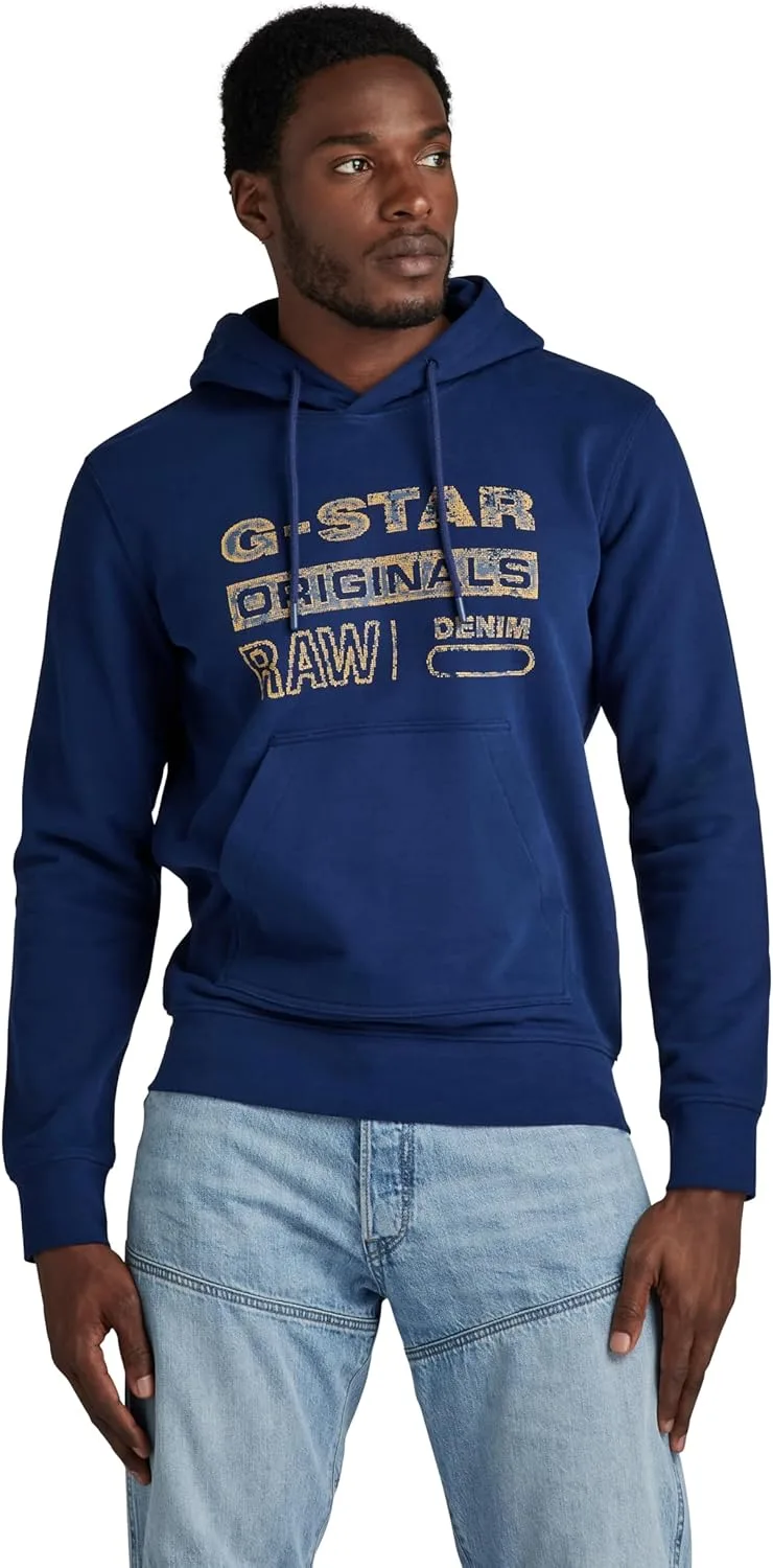 

G-Star Raw мужской худи Originals с эффектом поношенности