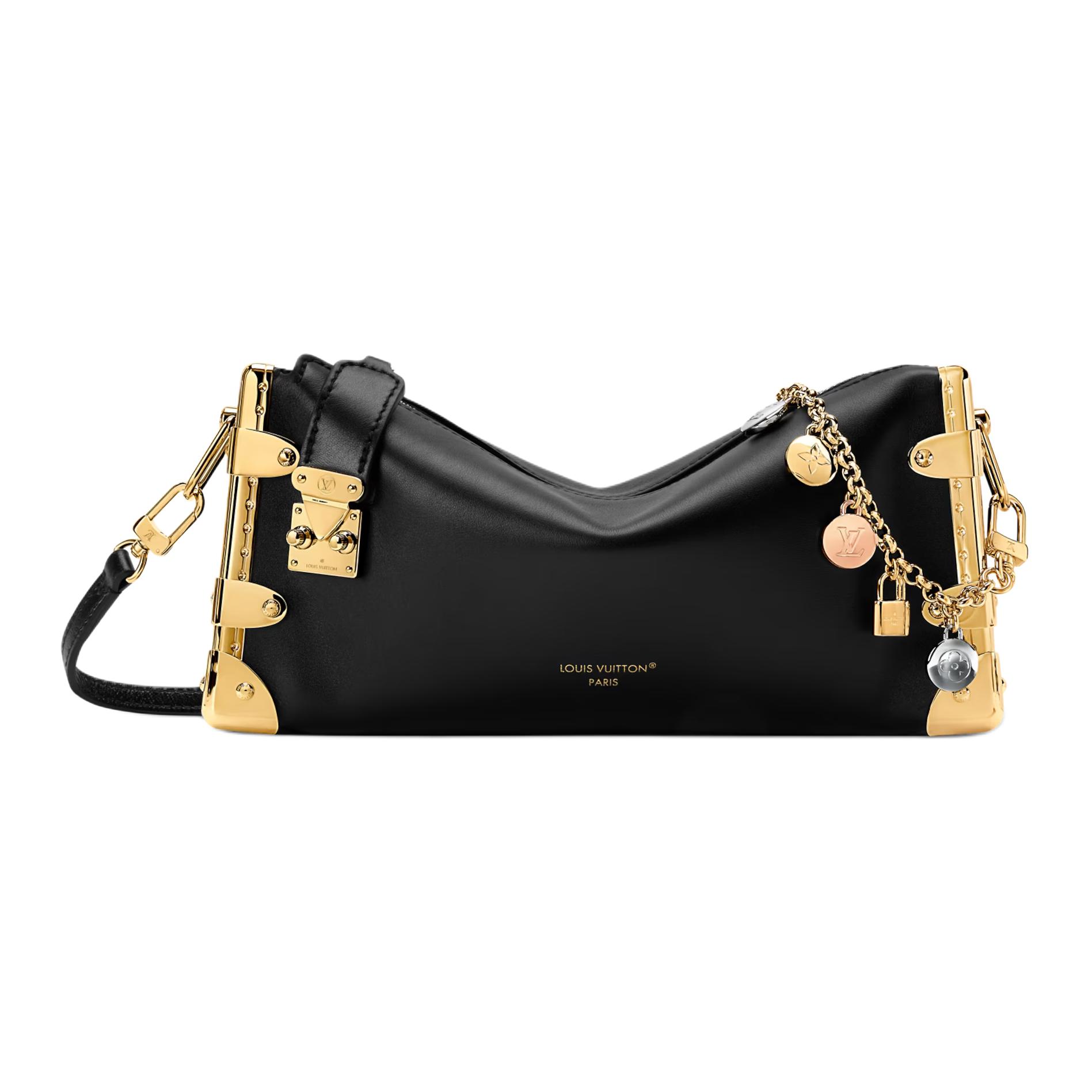 

LOUIS VUITTON Сумка через плечо женская черная Slim Trunk Cow Leather Portable Crossbody Bag