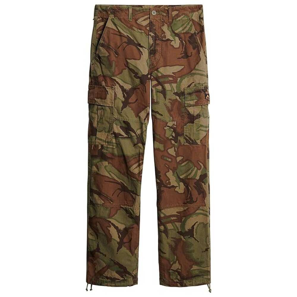 

Брюки Superdry Baggy Regular Waist Cargo, зеленый