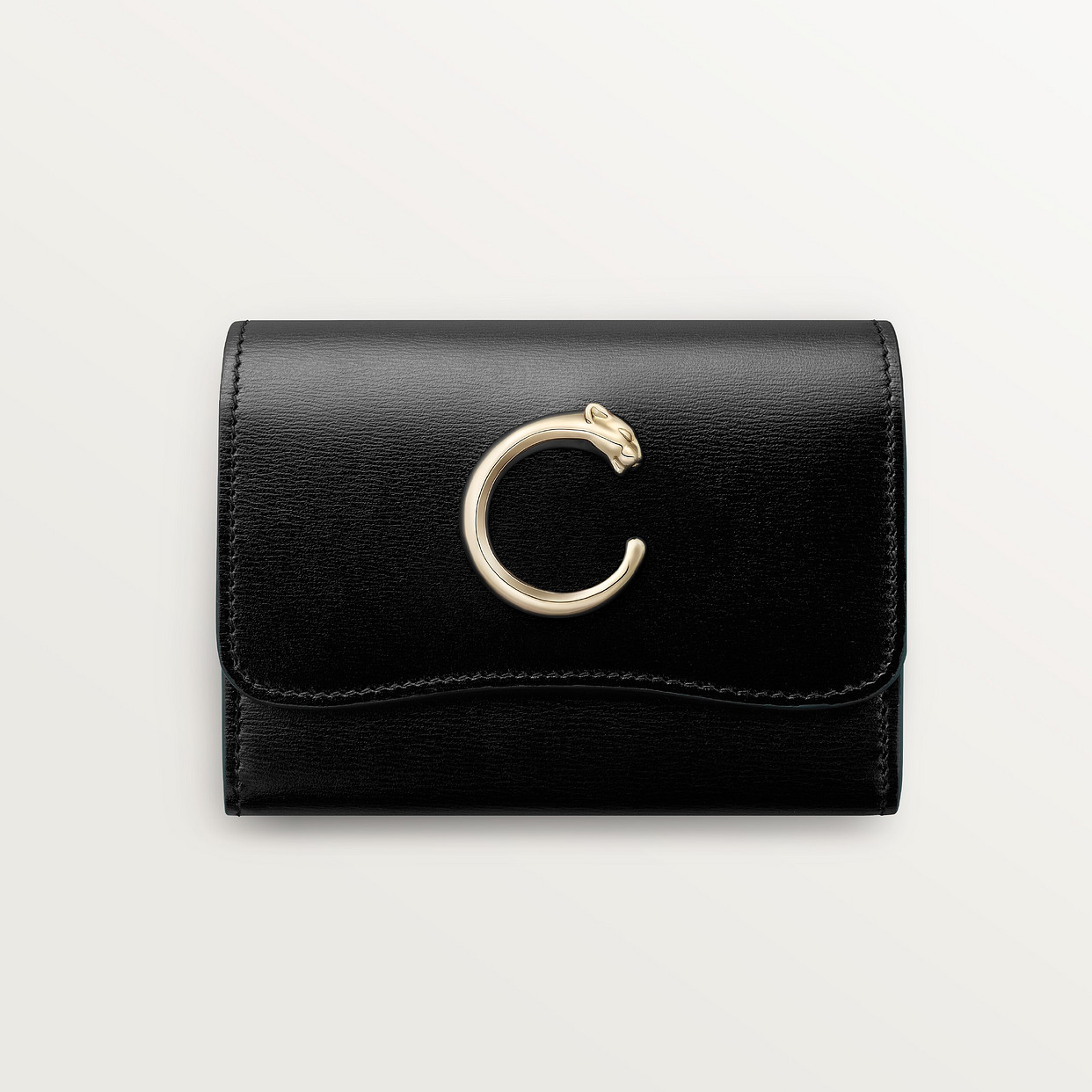 

Кошелек Cartier Portefeuille mini, Panthère C de Cartier, черная телячья кожа