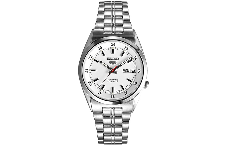 

SEIKO Часы 5 Collection Automatic Mechanical Movement Stainless Steel Strap Watch Men's Watch White Dial, White Dial SNK559J1