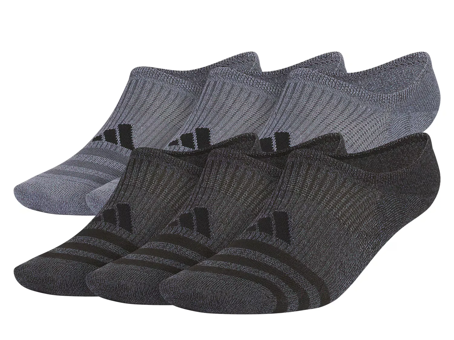 

Носки Superlite 3.0 Men's No Show Socks - 6 Pack Adidas, серый