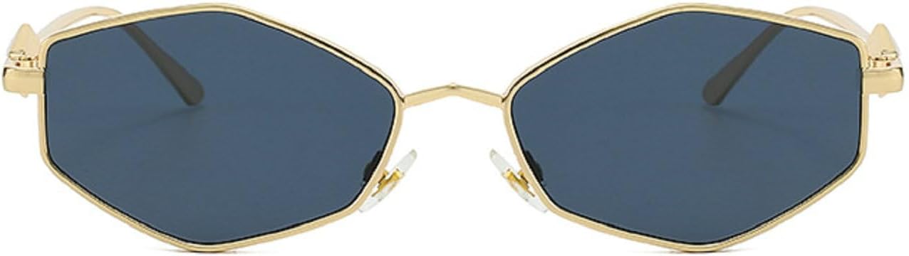 

Ретро-солнцезащитные очки для женщин и мужчин в винтажном стиле 90-х, модные многоугольные солнцезащитные очки, женские солнцезащитные очки синего и зеленого цвета mincl, C1