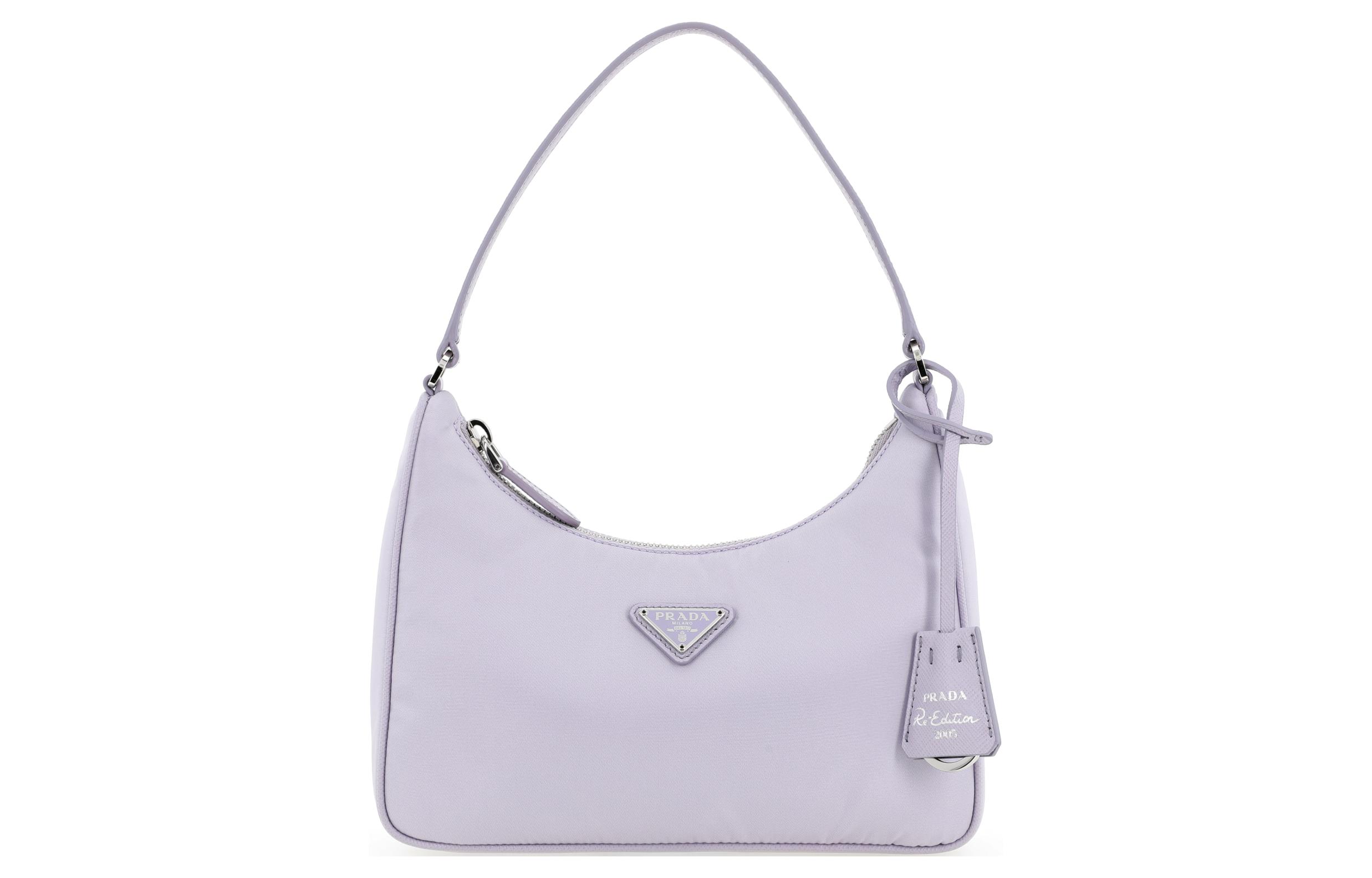 

Re-Edition Переработанный Нейлон Рюкзак Через Плечо Мини Женский Фиолетовый PRADA