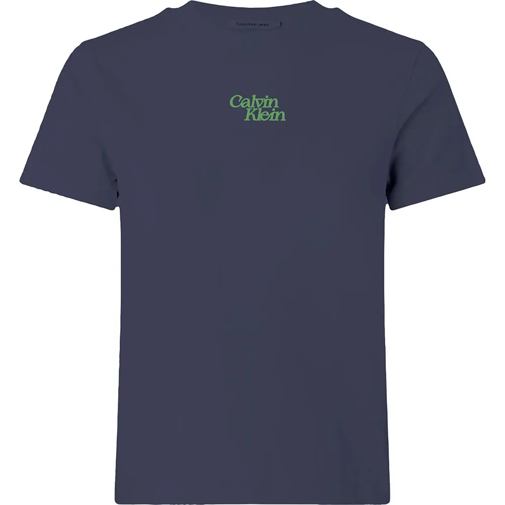 

Футболка с коротким рукавом Calvin Klein Jeans Flocked Logo, синий
