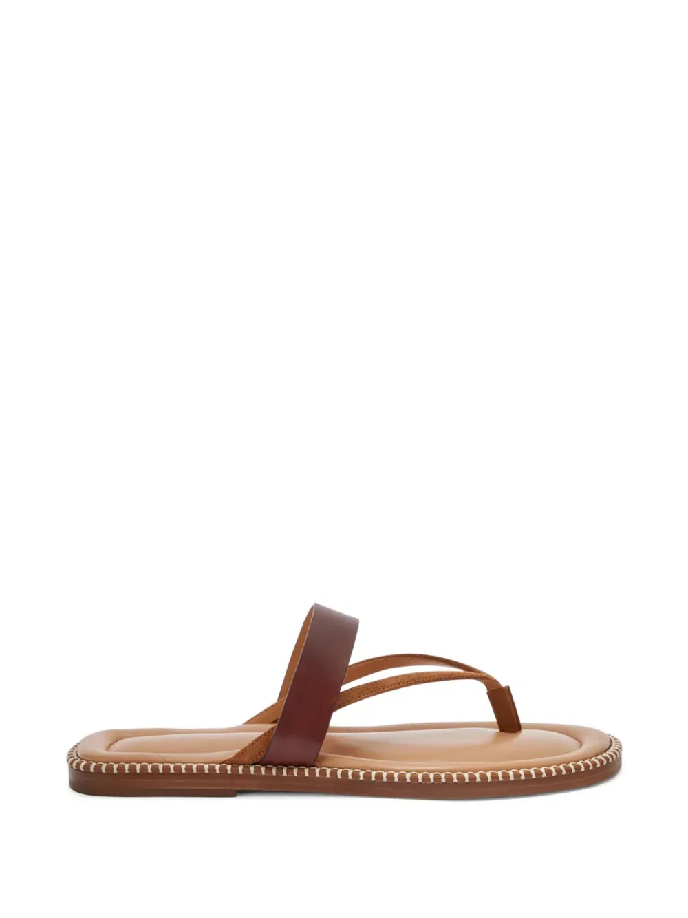 Сандалии из прошитой кожи Dries Van Noten, нейтральный