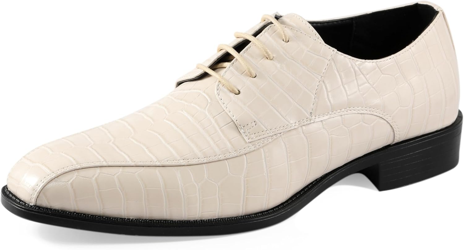 

Мужские классические туфли Amali Harvey Fashion с крокодиловой кожей, Cream