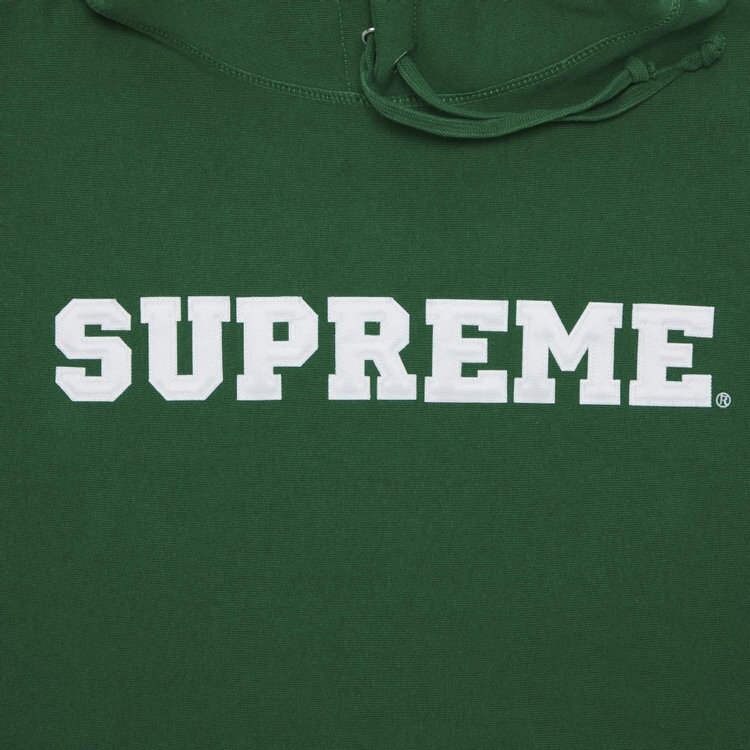 Толстовка Supreme Collegiate Hooded 'Dark Green', зеленый — фото 2