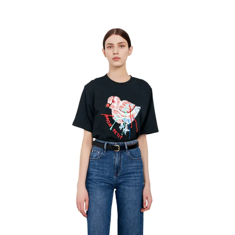 GUCCI Женская футболка, цвет Black — фото 4