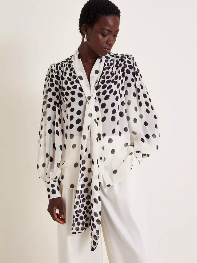 

Топ Monsoon Octavia Spot, цвет ivory/black