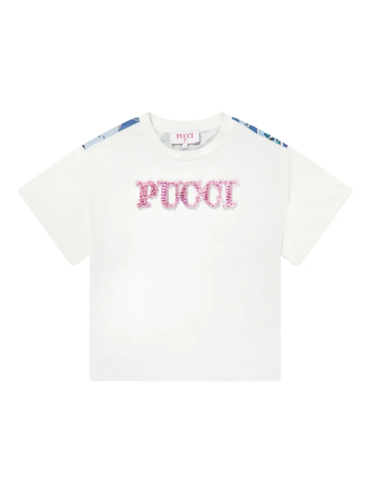 

Футболка с фактурным логотипом PUCCI Junior, белый