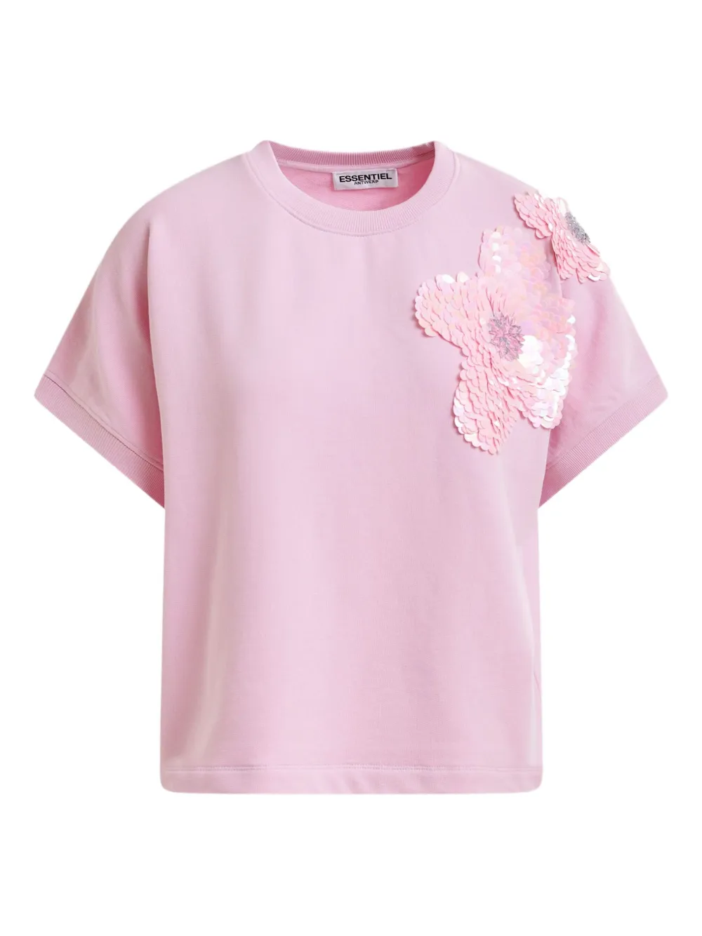

Футболка с пайетками Essentiel Antwerp, розовый