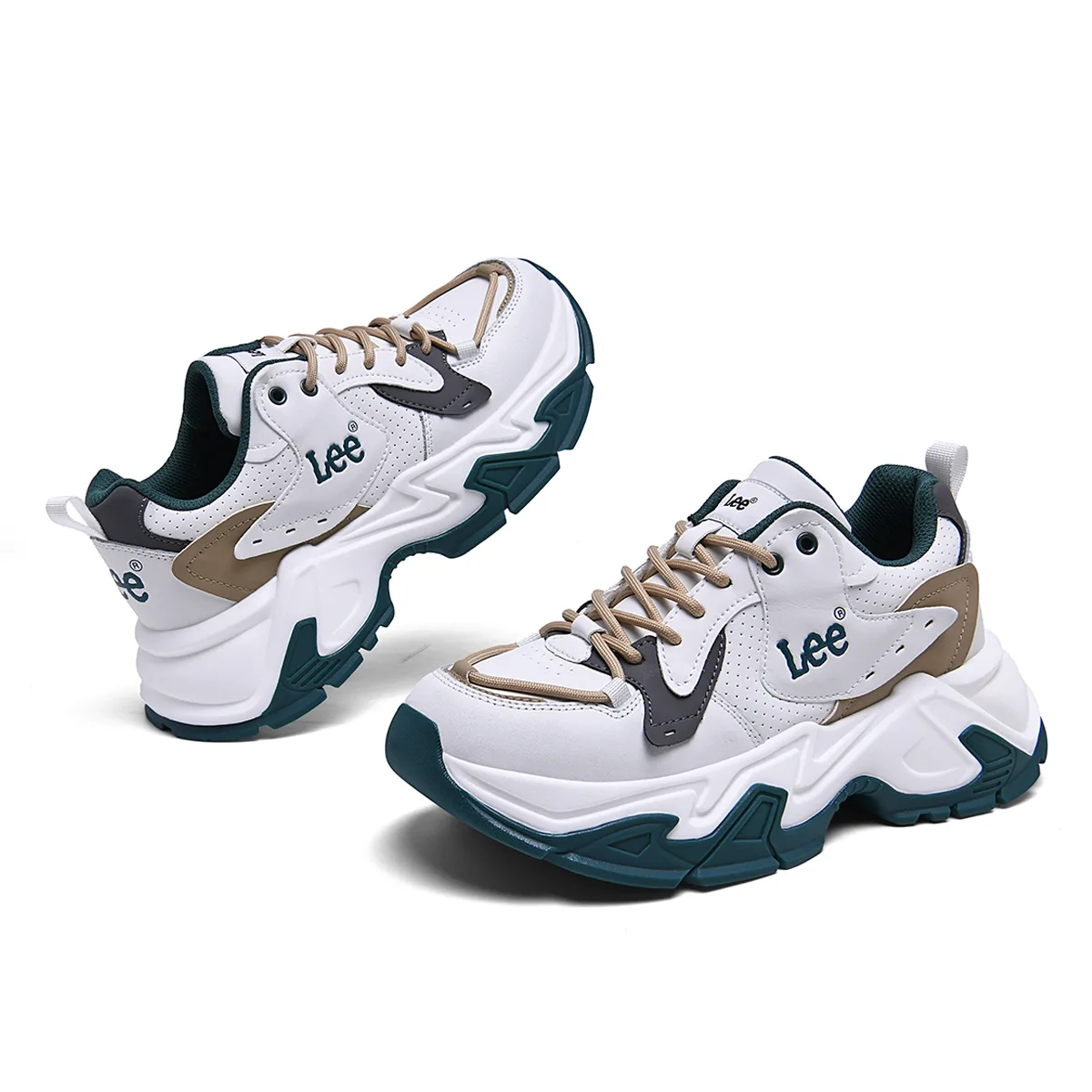 Мужские кроссовки low top chunky Lee, Dark Ink Green — фото 4
