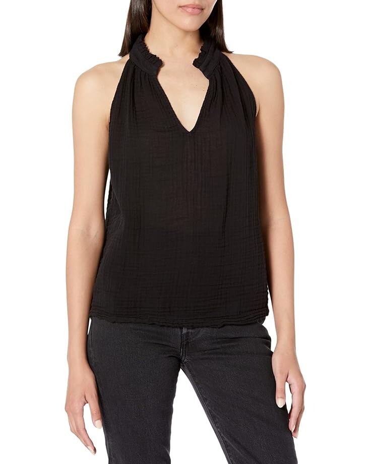 

Майка Michael Stars Viola Split-Neck Tank, черный