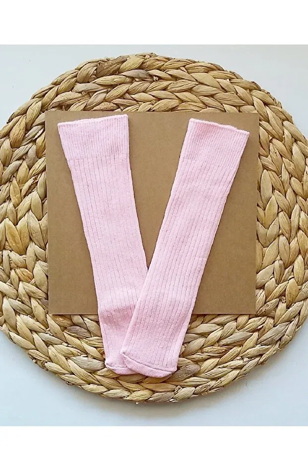 Детские носки для девочек хлопковые с принтом Asa Bebek Çocuk, Rose Pink
