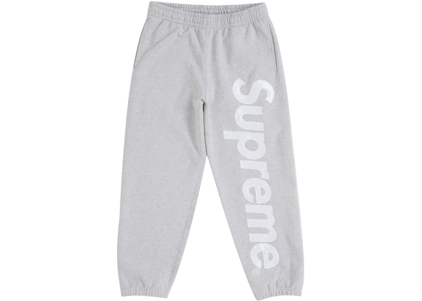 Мужские спортивные штаны с сатиновой аппликацией Sweatpant (FW25) Supreme, Heather Grey