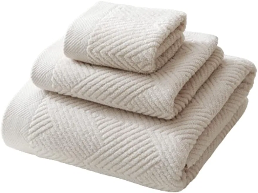 Набор полотенец 3шт, FOLODA, 35x75см, 70x140см, 35x35см, White