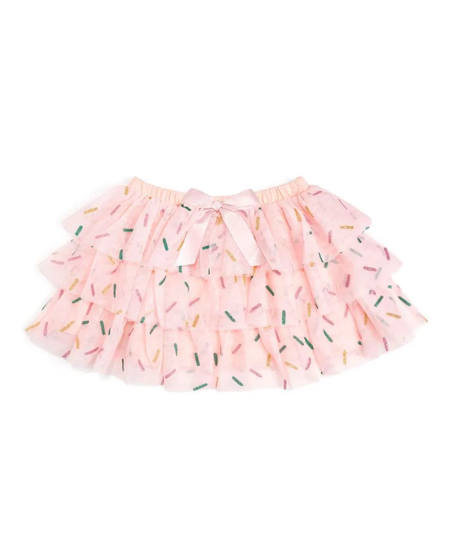 Юбка-пачка из фатина с блестками Birthday Girl Sprinkle Tiered Tutu Sweet Wink, Ballet Pink