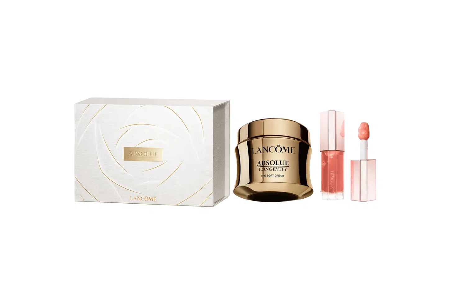 Набор для ухода за кожей с кремом для лица и блеском для губ, LANCOME, Pure Face Cream 60ml + Lip Plumping Gloss 8.5ml, Bubble Oolong