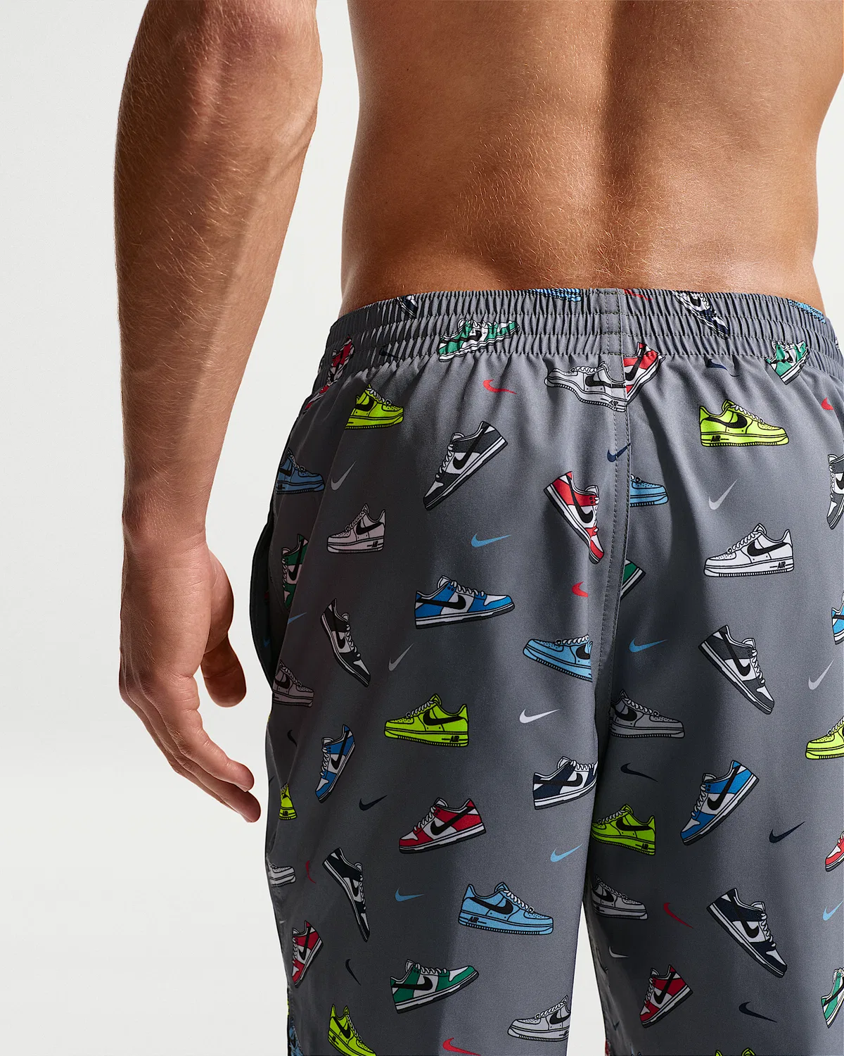 Мужские плавательные шорты Nike Swim Breaker 7" с подкладкой-бриф, Grey — фото 3