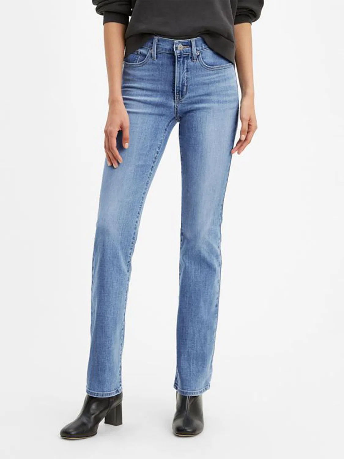 Levi's LAPIS AIR Blue 315 Shaping Джинсы Bootcut со средней посадкой — фото 4