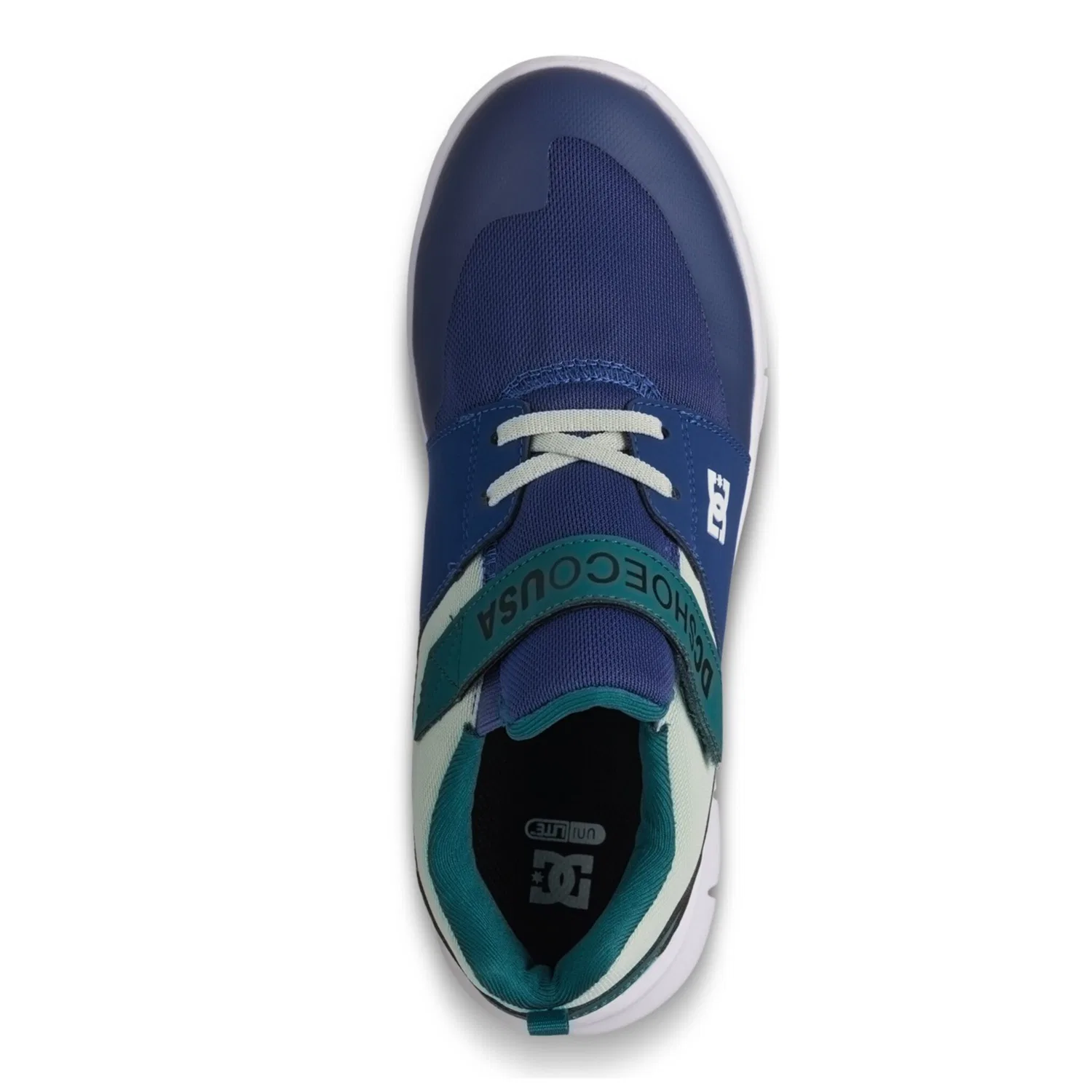 Детские кроссовки с сетчатым верхом Heathrow Prestige Ev DC Shoes, Navy/Green — фото 4