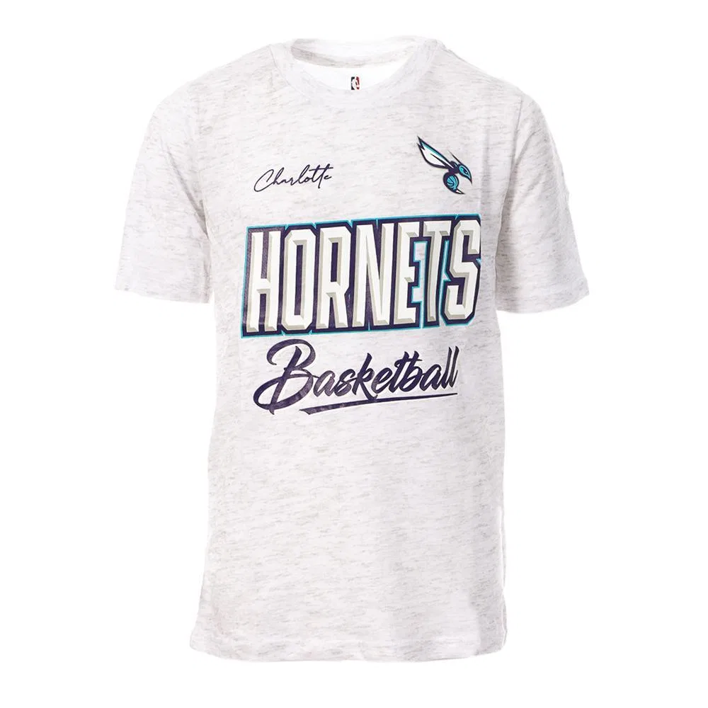 Детская футболка с принтом Charlotte Hornets NBA, Цвет Grau Violett Blau