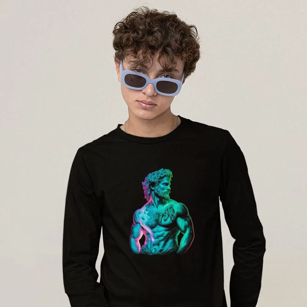 Футболка с принтом God Graphic Long Sleeve, White — фото 3
