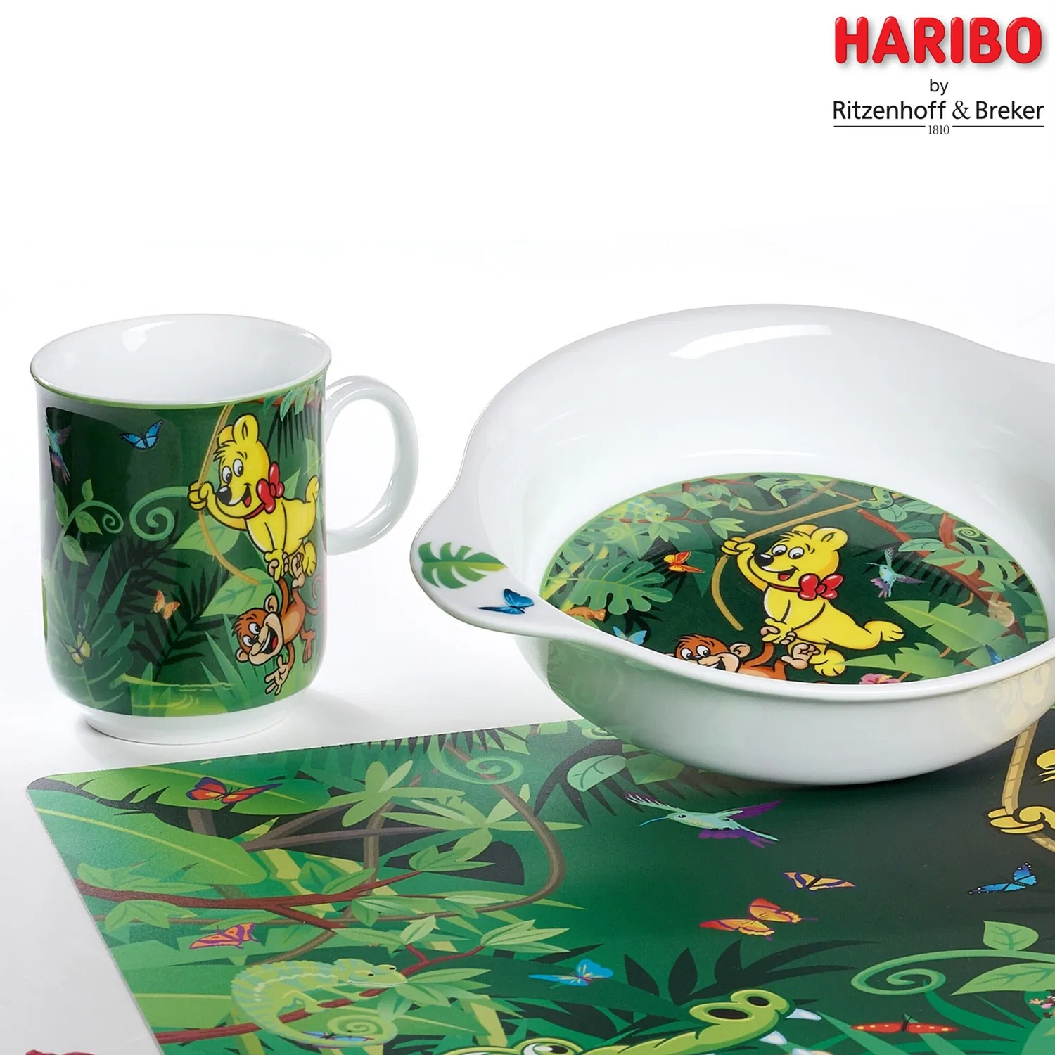 Детский набор посуды 2 предмета HARIBO Jungle Ritzenhoff & Breker, Green — фото 4