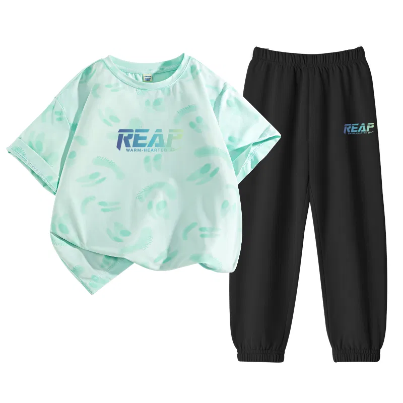 Детский спортивный костюм с принтом Aqua Green/H Blue Green Gradient Medium K-Black/H Blue Green Gradient K WARRIOR
