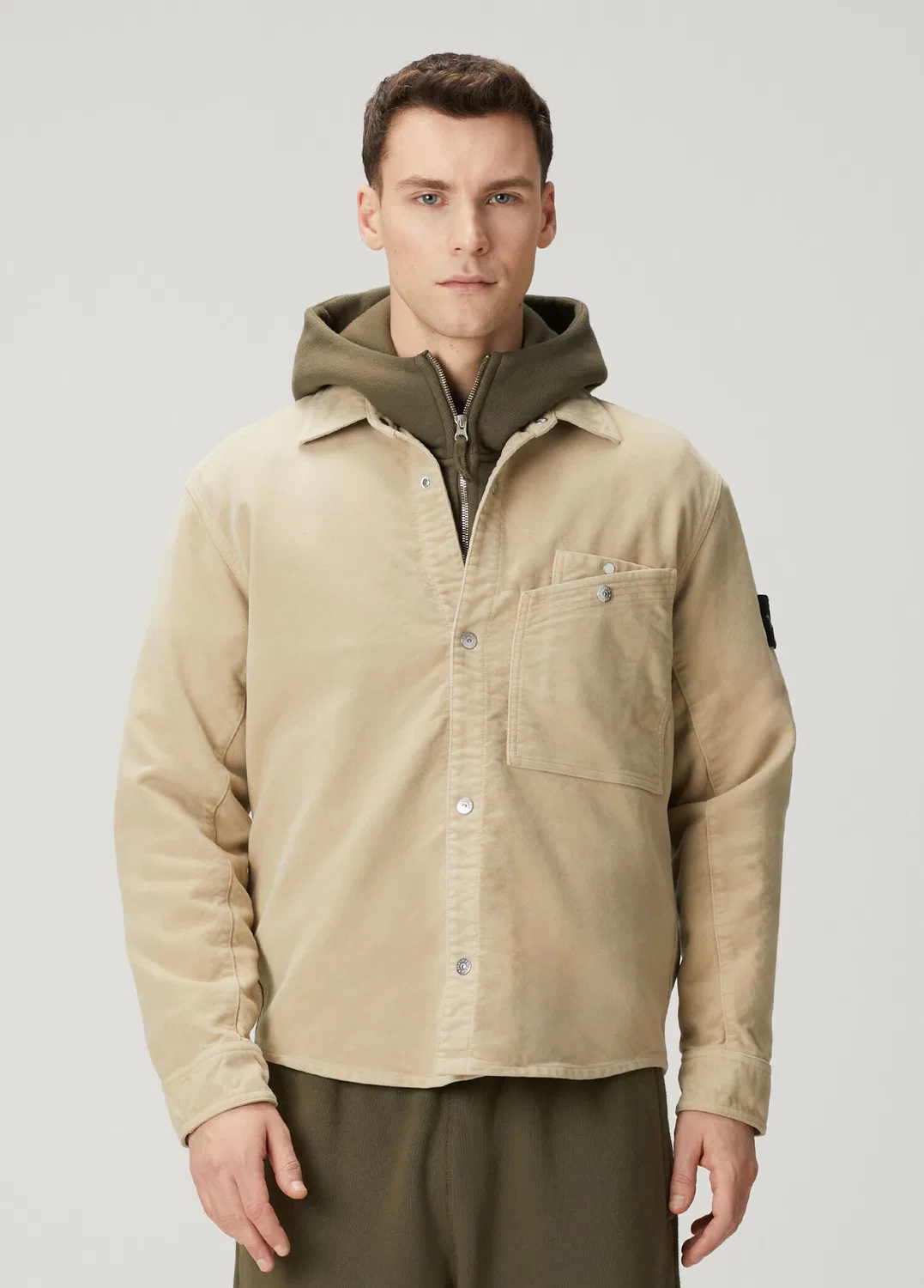 Спортивная рубашка Stone Island Comfort Fit, бежевый