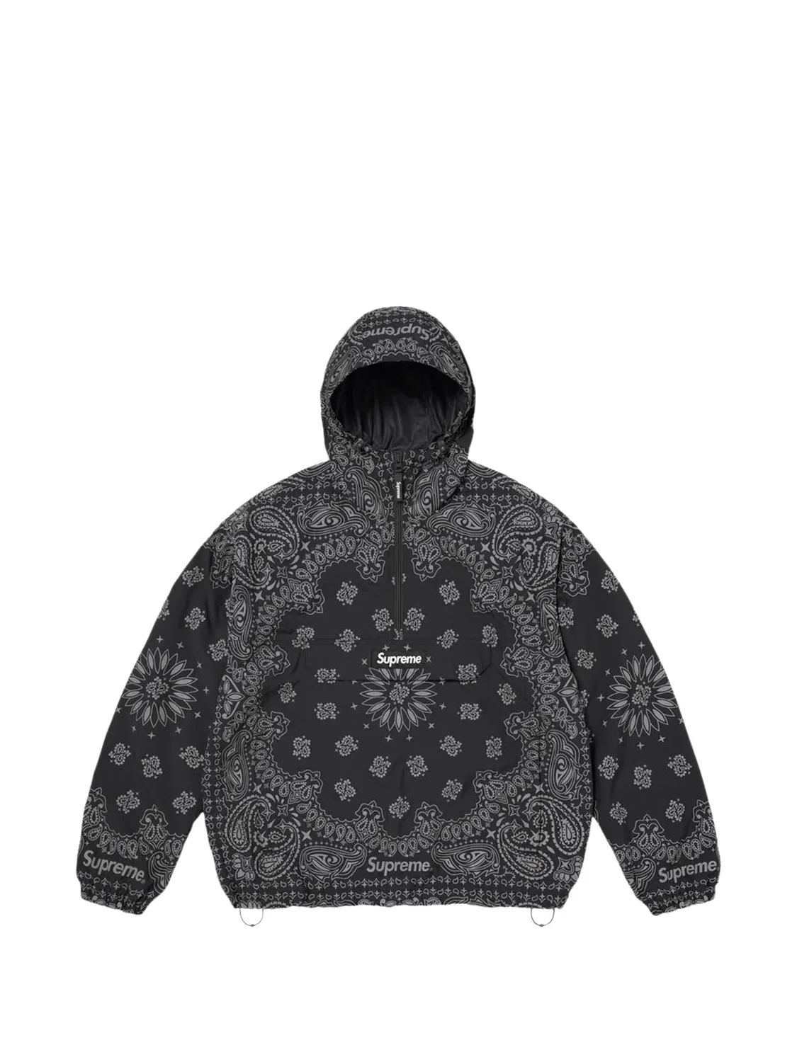 Худи с принтом Supreme, черный