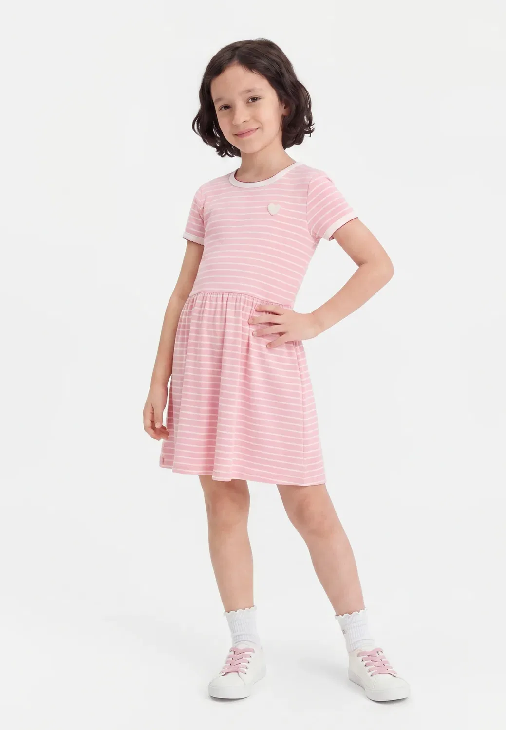 Повседневное платье Petit Bateau, Charmi/Marshmallow