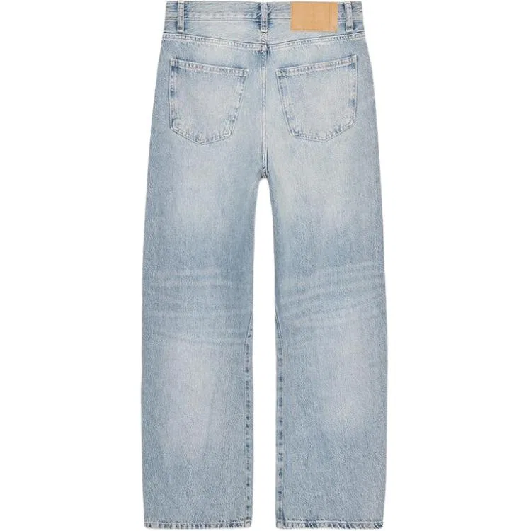 Мужские джинсы прямого кроя, средняя посадка, синие, ZARA — фото 3