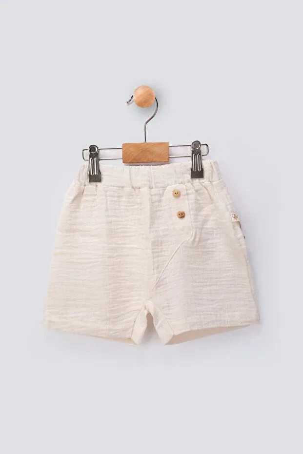 Детские шорты для девочек муслиновые Basics Lumybee, Nude Color