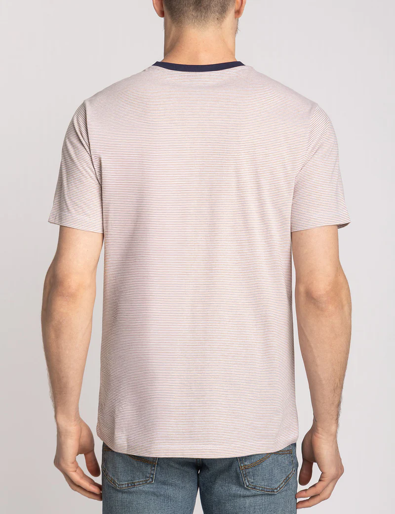 Футболка U.S. Polo Assn Yarn Dye Stripe Jersey With Pocket, светло-красный — фото 3