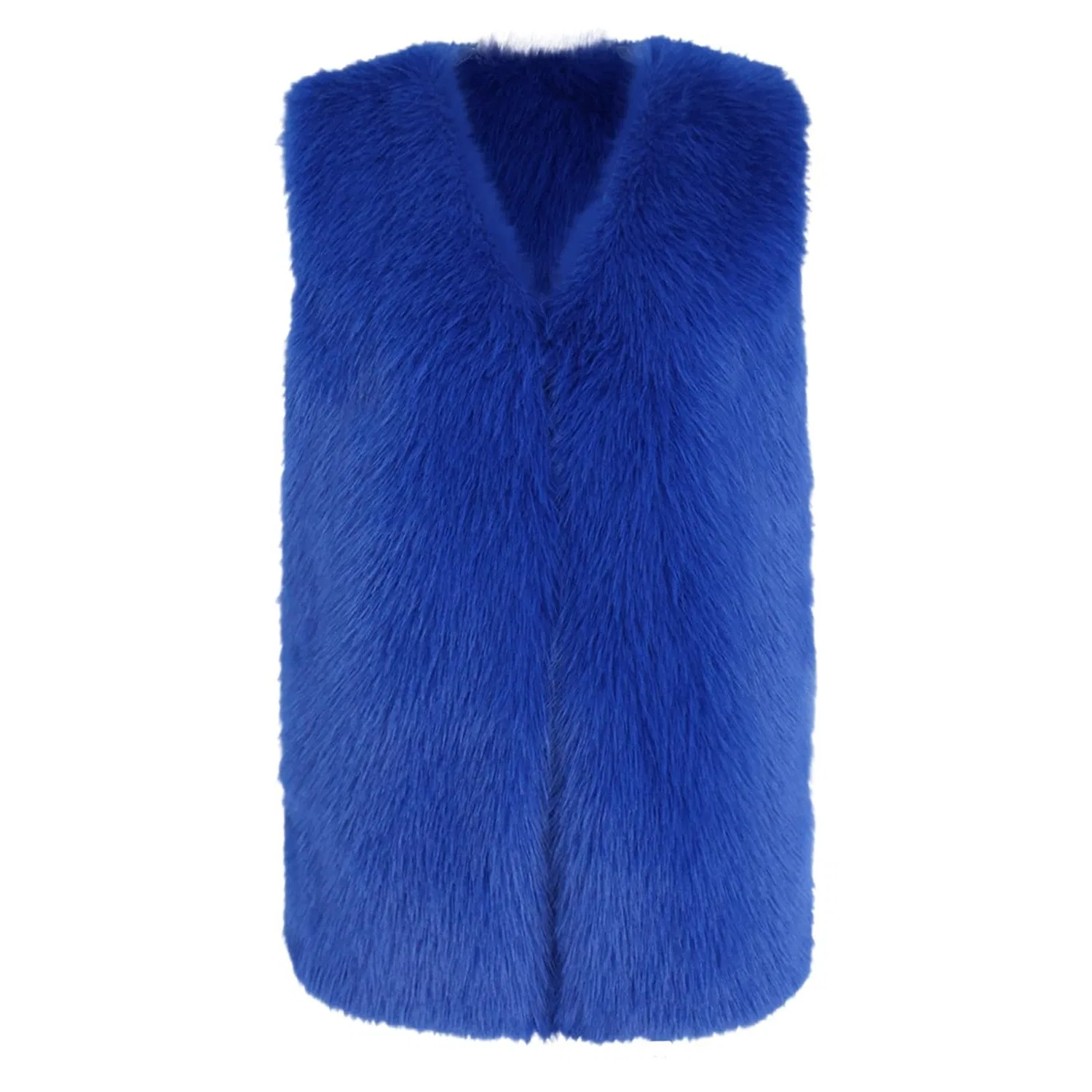 Женская куртка с принтом Lussuosa giacca invernale sintetica per un elegante cappotto in pile con vestibilità aderente per abbigliamento alla moda nella stagione fredda, Blu — фото 4