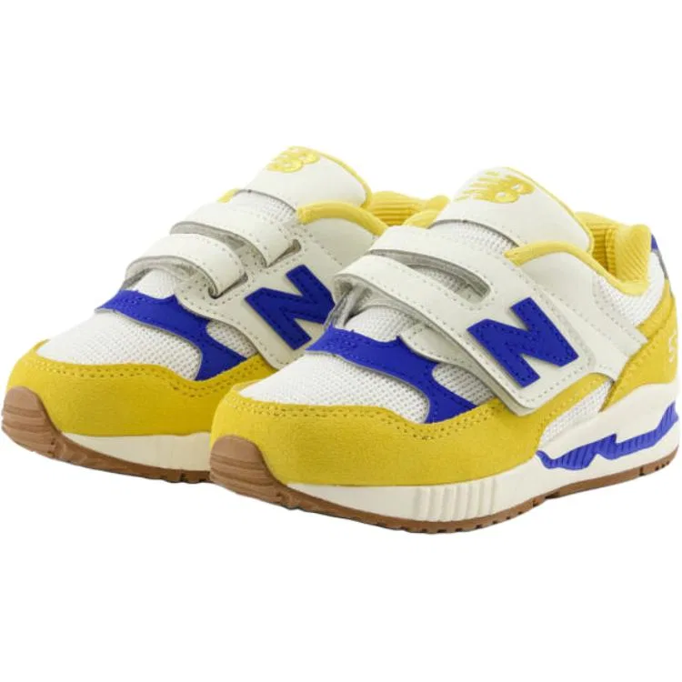 Детские кроссовки для малышей с широкой колодкой NB 530 New Balance, White/Yellow/Blue — фото 3